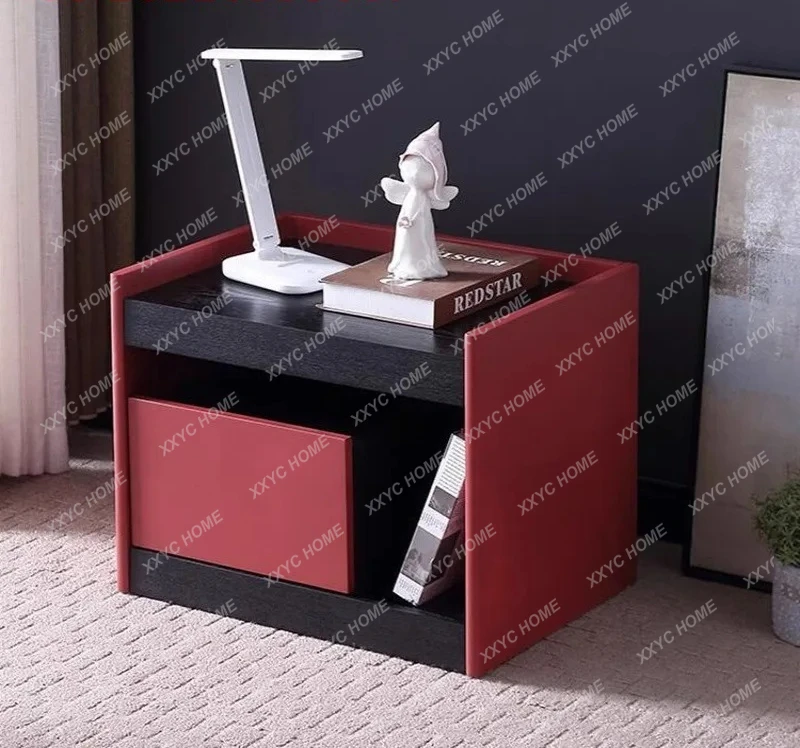 GH Painted bedside solid wood bedroom chest of drawers Internet celebrity storage master design bedside storage cabinet complete