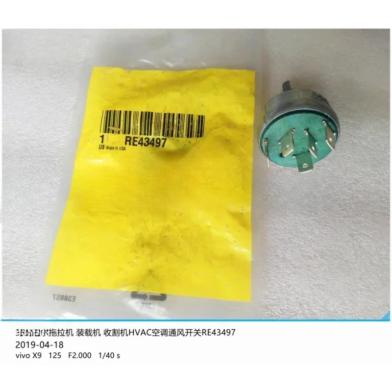 exquisite craftsmanship RE43497 for John Deere Original Parts Tractors, Loaders, Harvesters HVAC Switches