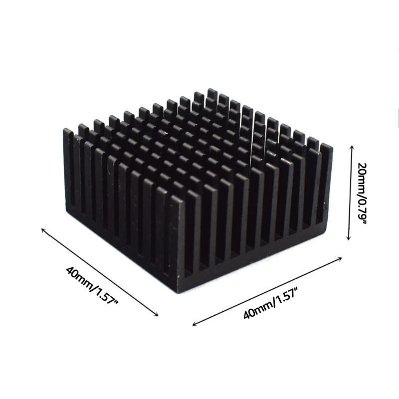 dissipador calor 4 unidades 40x40x20mm Refrigerador dissipador calor alumínio para resfriamento Raspberry