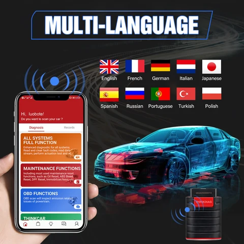 THINKCAR Thinkdiag старый бут для Diagzone V1.23.004 OBD2 сканер, полная система для автомобильных инструментов, кодирование ЭБУ, 1 год бесплатного обновления Easydiag4