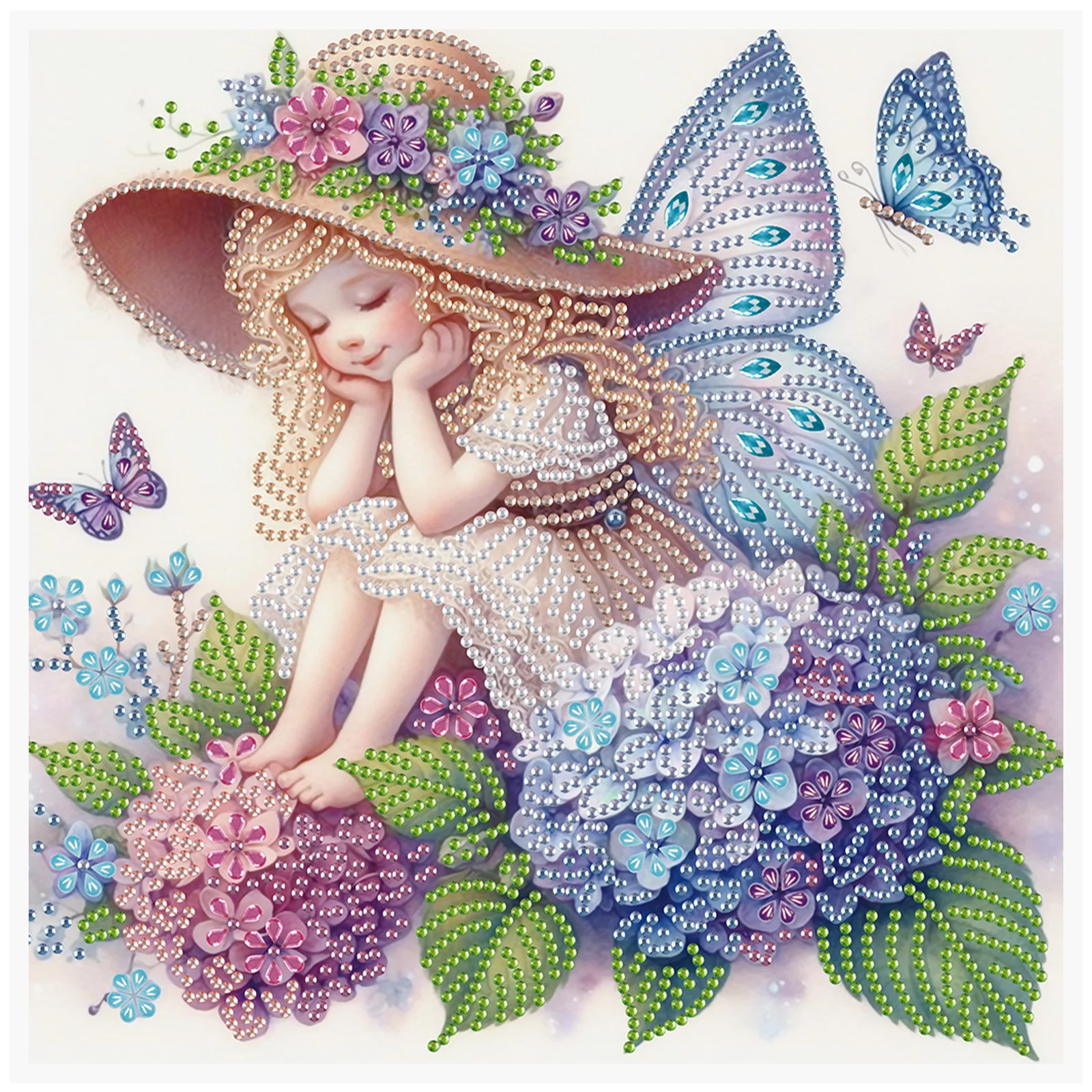 DIY Blumenfee, spezielle Form, Diamant-Kunst-Set für Anfänger und Erwachsene, Diamant-Kunst-Malerei-Set für Zuhause, Wanddekoration, Geschenk