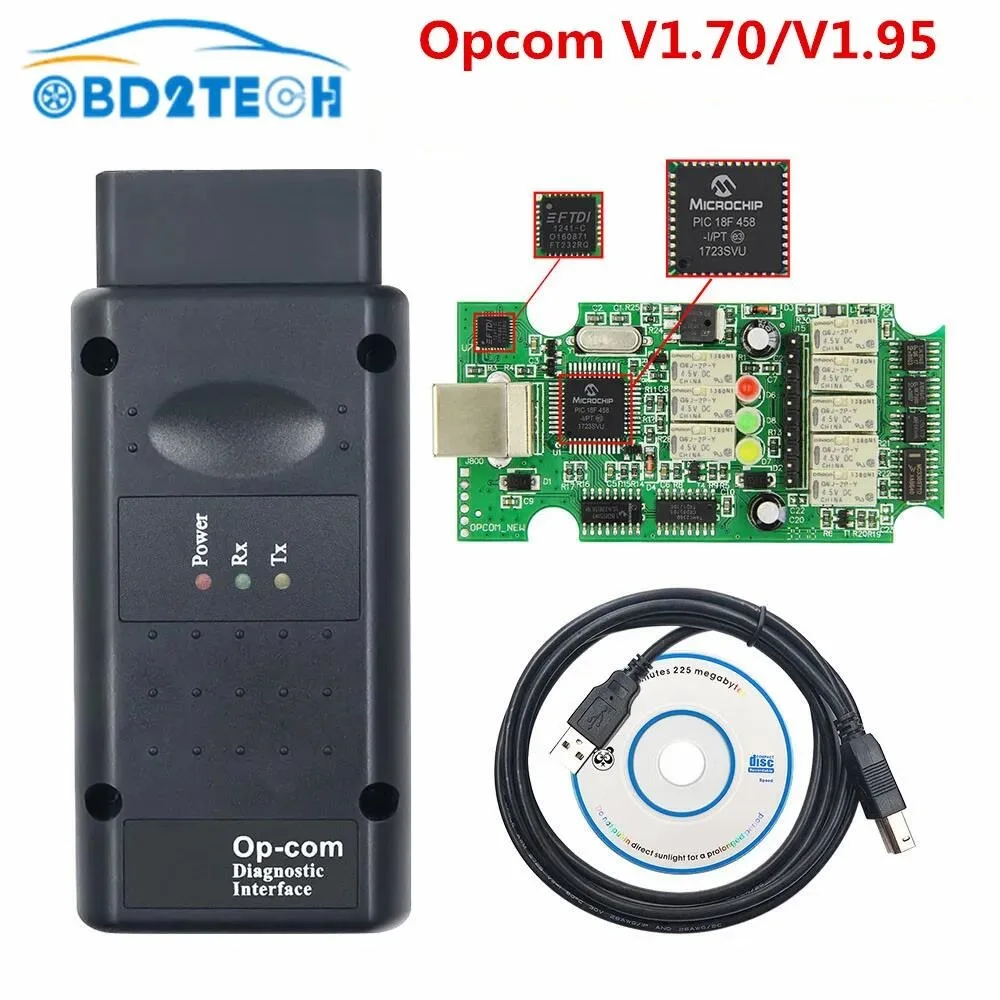 Newest 2024 Opcom V1.95 200603a 2021CAN-BUS OBD2 Code Scanner Cars Diagnostic Tool Profession Opcom 170823c Till 2021