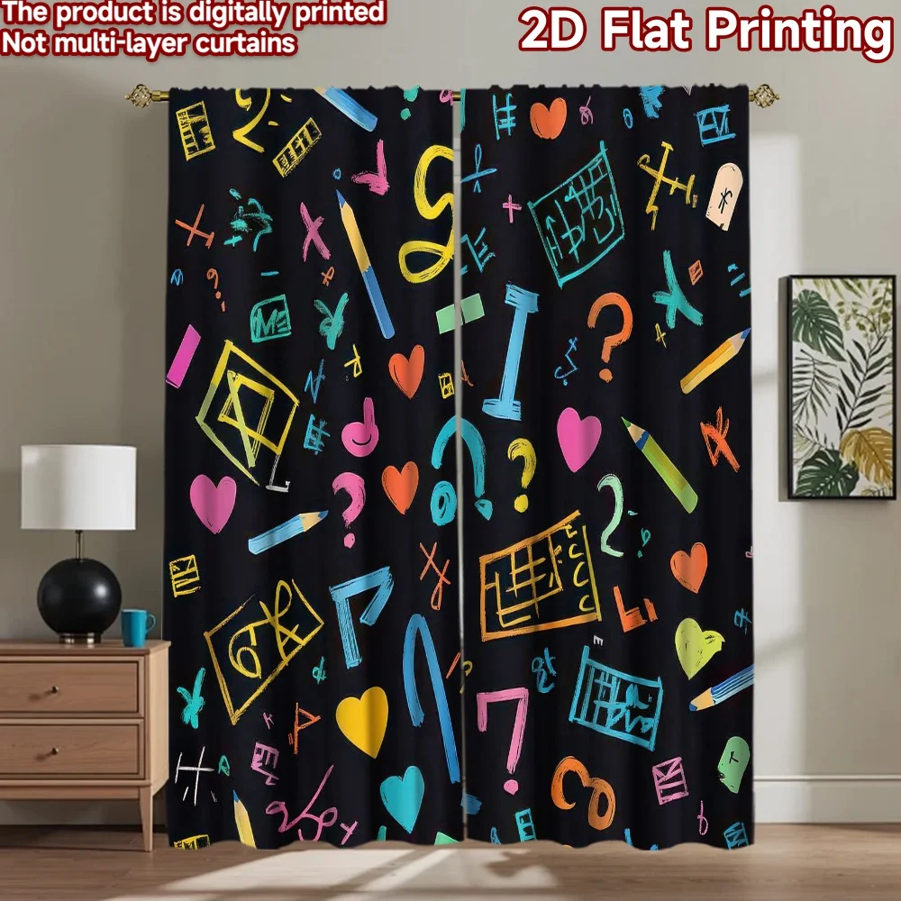 

1pc 2D flat Photography Backdrop Background cloth Colorful Symbols Collage 100% Polyester Festive Wall Decor Perfect for Holiday