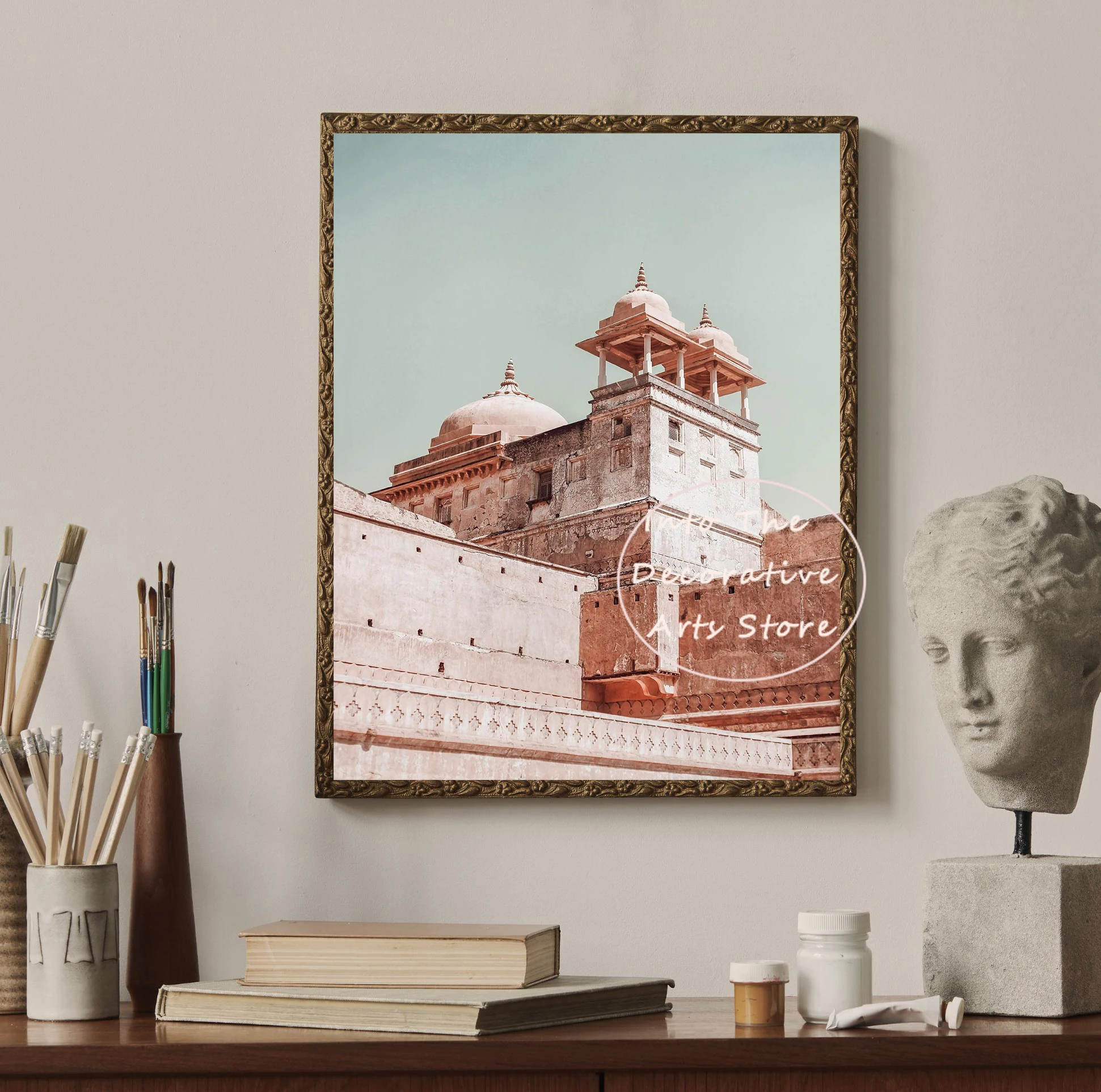 Home Decor Jaipur - Poster Seni Wisata Arsitektur Istana Observatorium