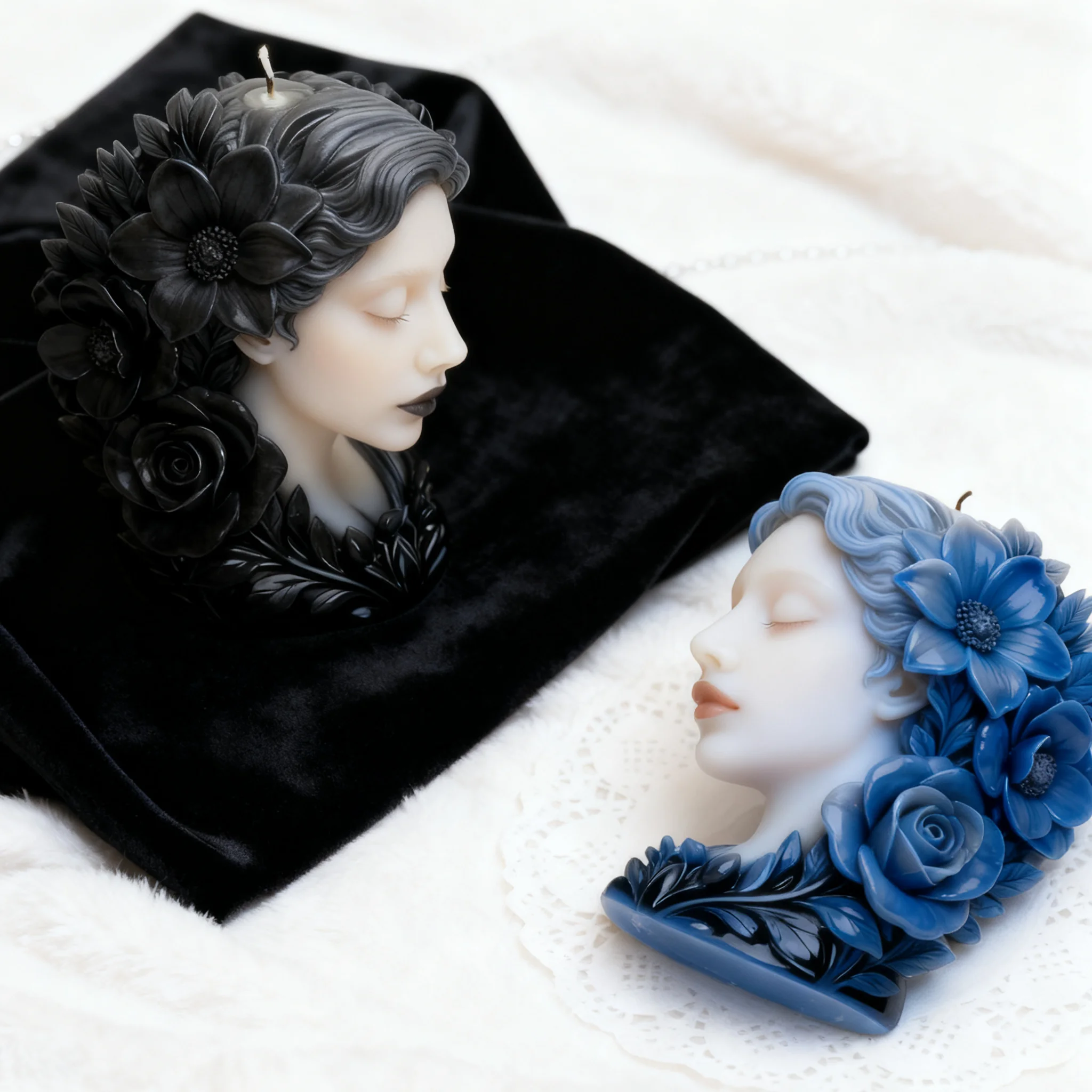 قوالب الشموع الآلهة الزهرية الفنية المتخصصة مقاومة للحرارة وقابلة لإعادة الاستخدام، مما يجعلها مثالية للشموع المعطرة التي تصنعها بنفسك والمور #4