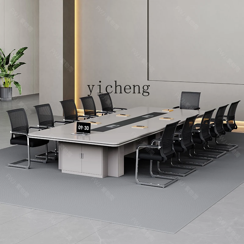 YFY  conference long table modern simple light luxury high-end office conference table conference room tables and chairs