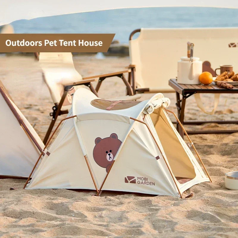 Dog House Tent Cat Bed Pet Cushion Waterproof Automatic Camping Tent Light Weight Cat Kennel Shelter Outdoor Indoor Dog House