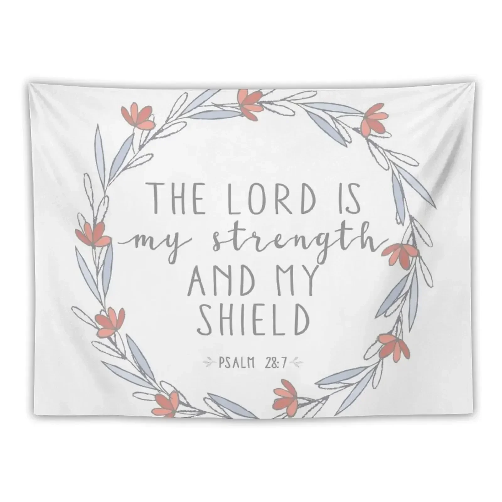 Psalm 28:7 Tapestry Art Mural Aesthetic Room Decor Korean Living Room Decoration Decorations For Your Bedroom Tapestry