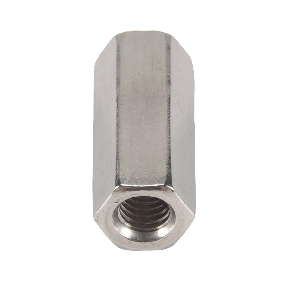 NEW 4PCS M6 x 1 Pitch 25 mm Long 304 Stainless Steel Metric Hexagon Stud Extension Hexagon Nut