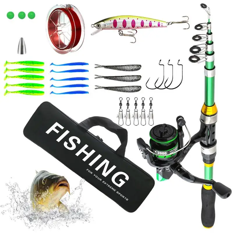 

Survival Fishing Kit Ocean Fishing Gear Set Travel Fishing Gear Kit With Lines Hooks Lure Carrier Bag For Beginner Adults