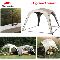 Naturehike Camping Tent Canopy Zipper Quick Open 150D Oxford Outdoor Sun Shelter Titanium Black Coate Waterproof with Chimney