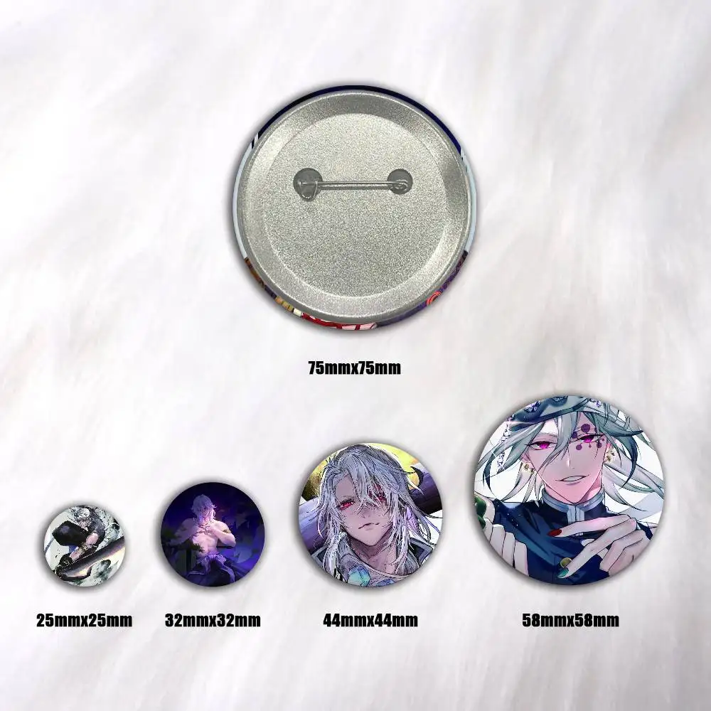 Anime Uzui Tengen Creative Round Button Badges Cute Pin Brooch for Backpack Clothes Lapel Jewelry Accessories Friends Gift
