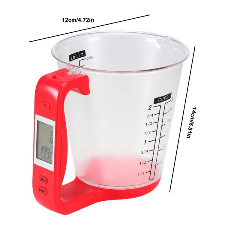 Digital Measuring Cup High Accuracy LCD Display Temperature Grams Measuring Cup Electronic Measuring Cup Scale For Kitchen