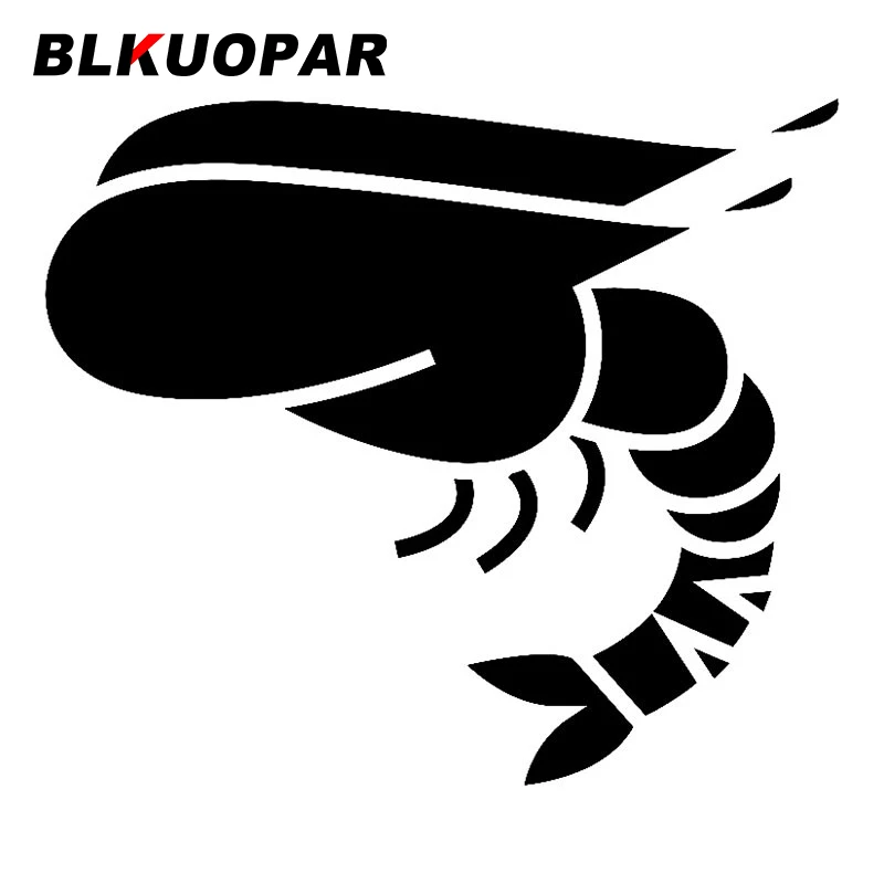 

BLKUOPAR Shrimps Silhouette Car Stickers Die Cut Vinyl Decals Occlusion Scratch Sunscreen Laptop Skateboard DIY Decor Car Label