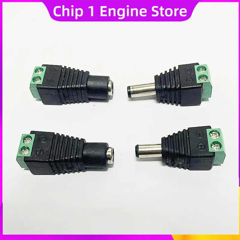 

10-30PCS DC Power Connector Plug Jack 5.5mmx2.1/2.5mm 12V Adapter Male&Female Socket For CCTV Camera LED Strip Supply Terminal