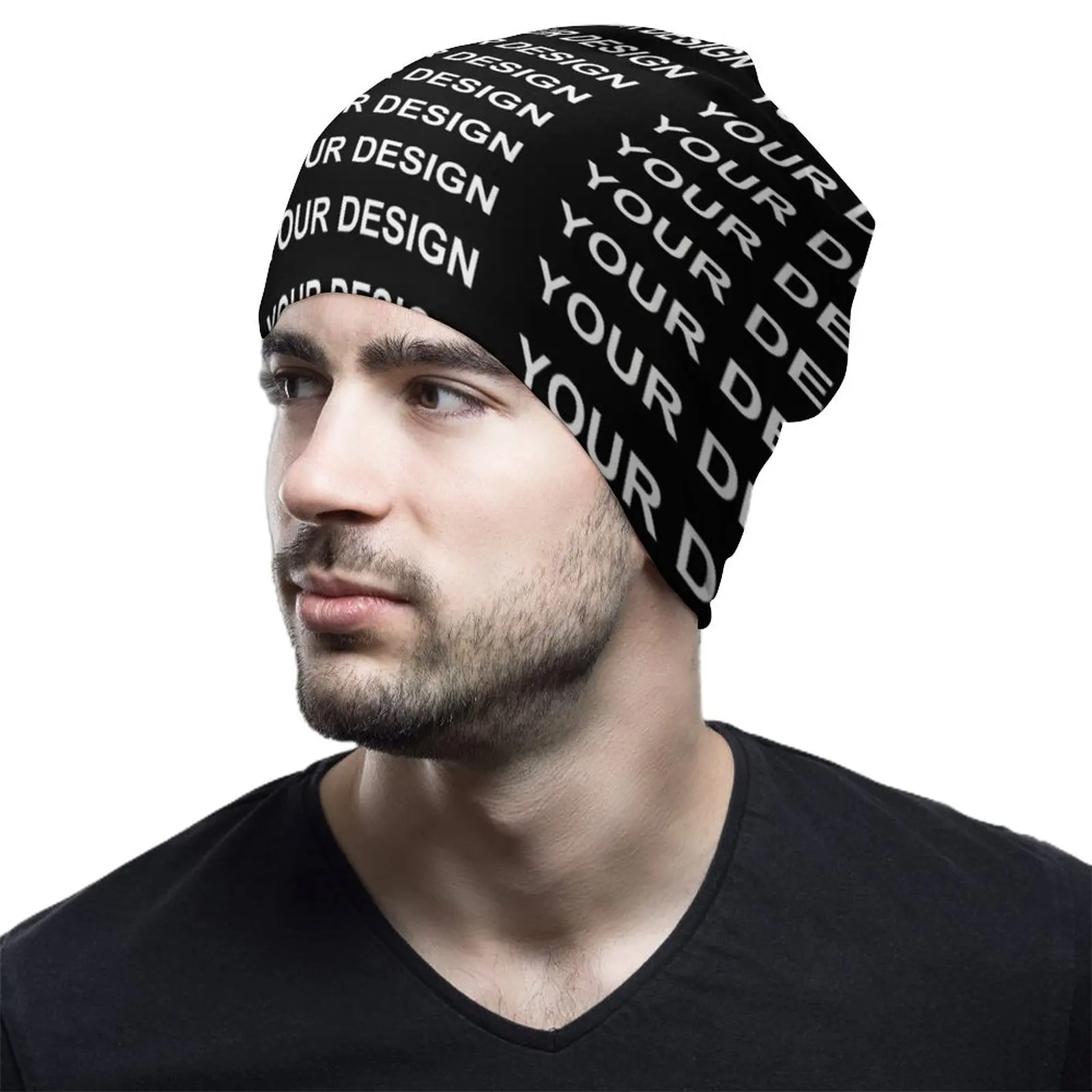 Add Design Customized Bonnet Hats Custom Made Your Image Skullies Beanies Unisex Warm Soft Beanie Hats Spring Kpop Graphic Caps