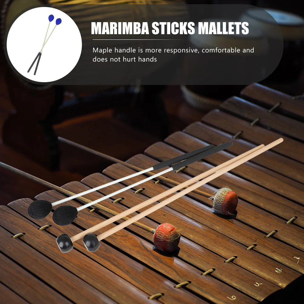 

Marimba Mallets Professional Xylophone Percussion Sticks Smooth No Burrs Excellent Tone For Musicians Students Instrument