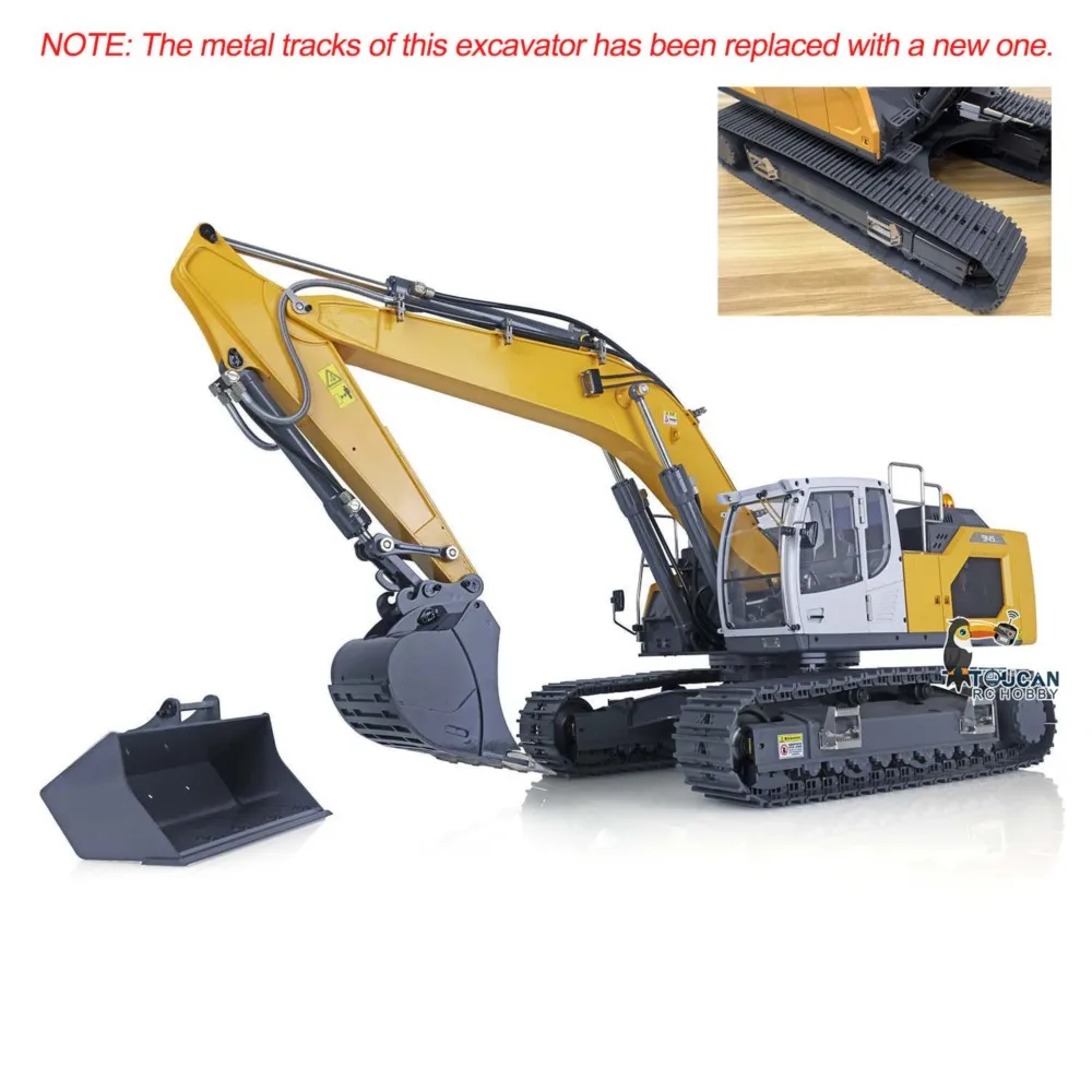 Giocattolo 1/14 Nuovo 945 Idraulico RC Escavatore Camion di Controllo Remoto Verniciato Assemblato Giallo Auto Toucan Terra Scavatrice Modello di Veicolo