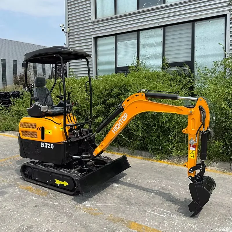 Compact Excavator Mini Crawler Digger Small Bagger Hydraulic Earth Mover 1.2 Ton with Ripper for Trenching Work