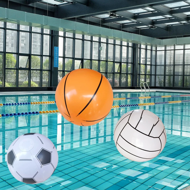 

PVC Inflatable Football Baseball Basketball Volleyball Happy Summer Beach Party Decorations Swimming Pool Inflatable Toy Ball