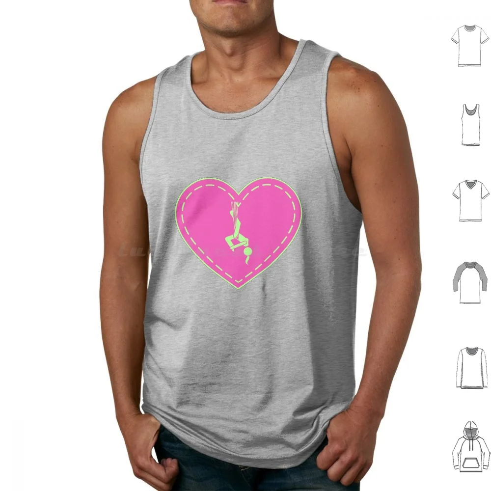 Love Inversions Aerials Tank Tops Estampado Algodón Aéreo Yoga Inversores Yoga Antigravedad Aéreo Pilates Pilates