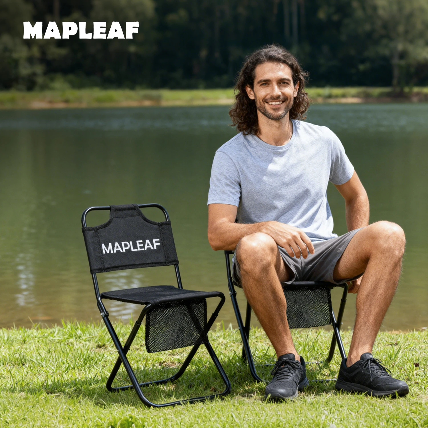 Silla de playa MAPLEAF, sillas de Camping portátiles ultraligeras, silla plegable de viaje, silla plegable para senderismo, silla de pesca para pícnic al aire libre