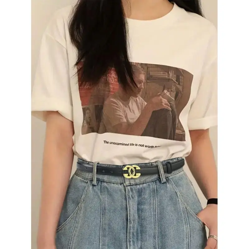 

Luxury Women Belt Designer Alloy Buckle Belt Women Jeans Long Skirt Belt