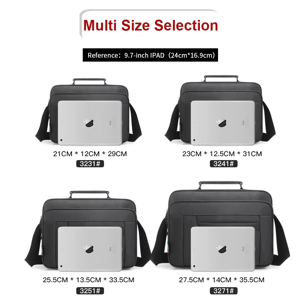 shoulder bag men Small bag Business Briefcase Large Capacity Multifunction fashion casual waterproof