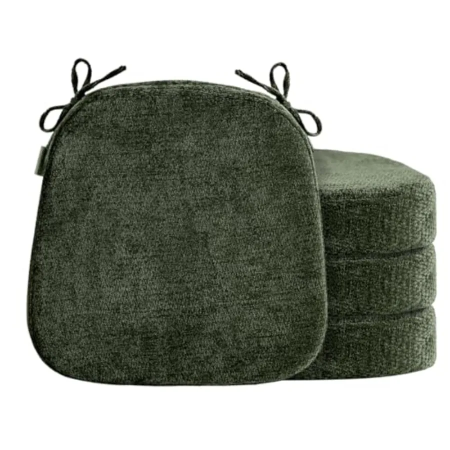 

Подушки для стульев D-образной формы для обеденных стульев, толщиной 2,5 дюйма, с моющимся удобным текстурированным чехлом, нескользящие, для кухонных стульев