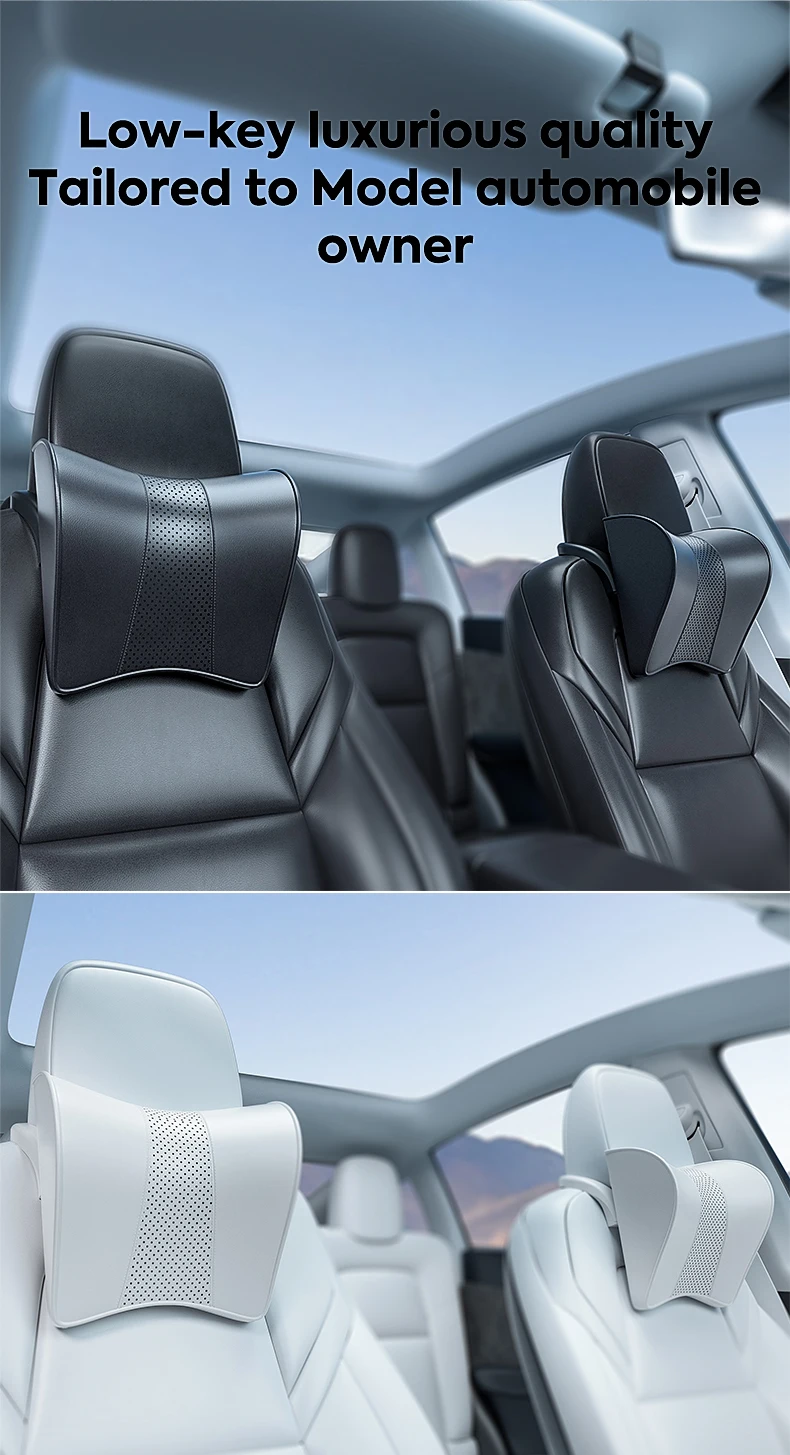 Auto-Nackenkissen für Model 3 und Model Y, Fahrzeug-Kopfstützen zur Linderung von Nackensteifheit, Sitz-Nackenstützkissen – Detail 10