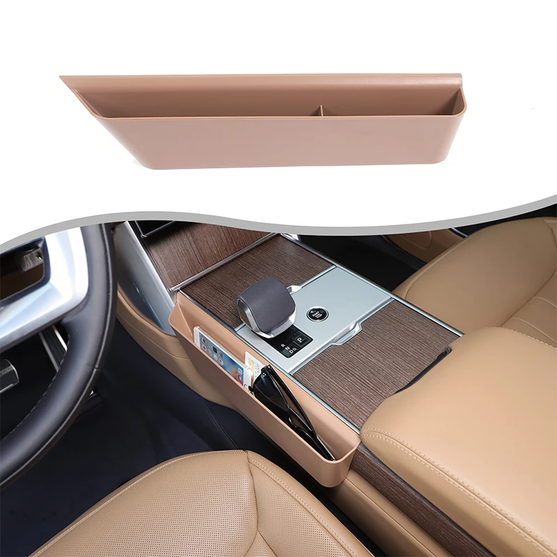

For Land Rover Range Rover Executive 2023-2025+ Car Center Console Side Storage Box ABS Black/Brown Car Storage Accessories