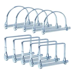 10pcs Square Shaft Locking Lock Pin and Round Arch Wire Shaft Locking Lock Pin,Safety Coupler Pin Retainer Farm Trailers Wagons
