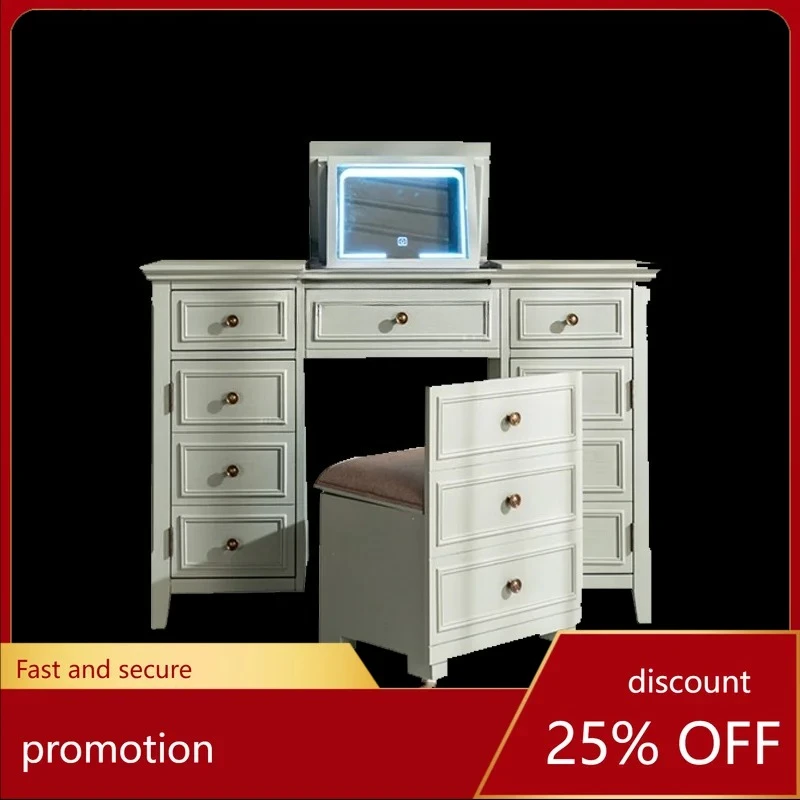 light luxury smart dresser beauty mirror can be hidden storage cabinet integrated can be clamped dressing table