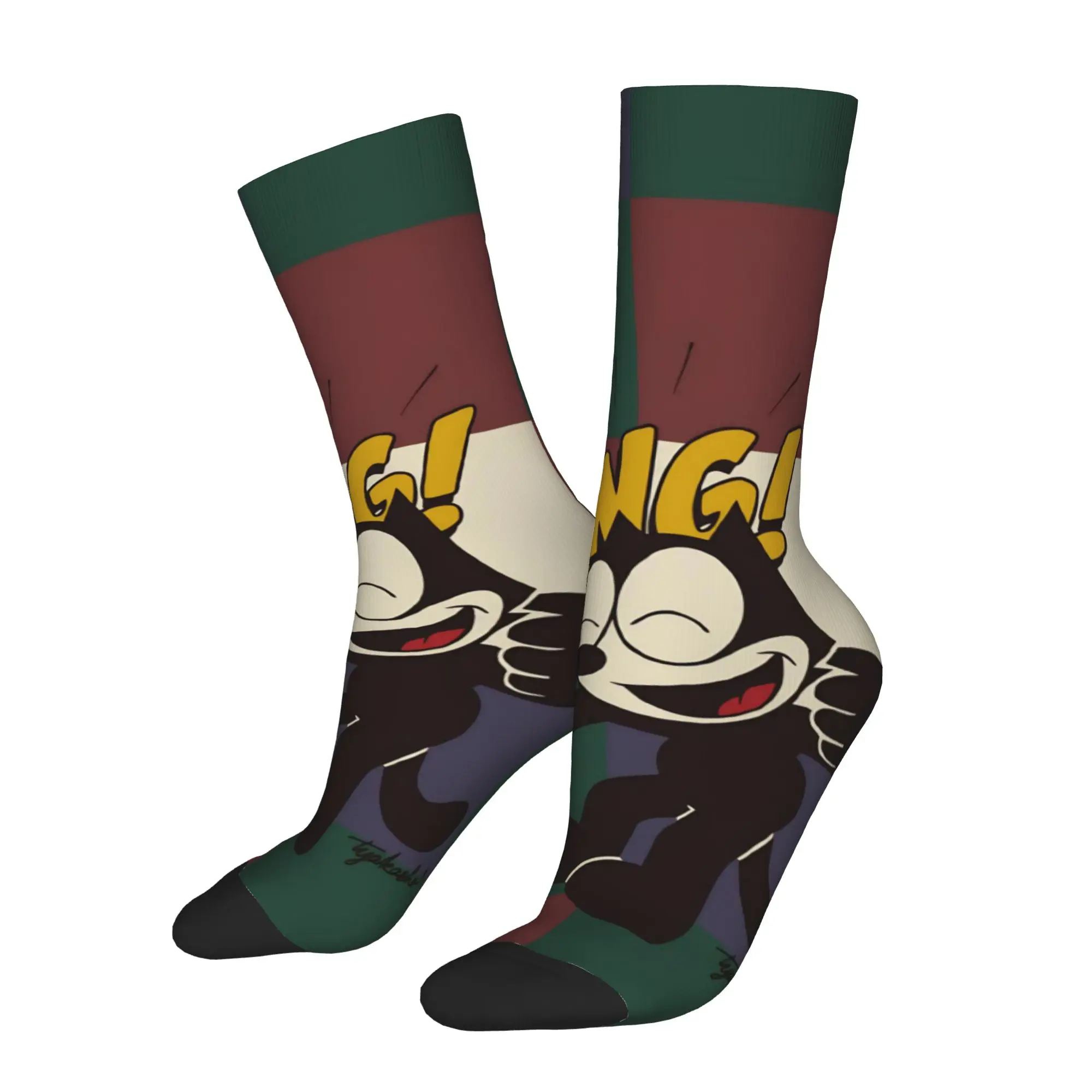 Felixes Black Cat Accessories Men Women Socks Flexible  Sport Middle Length Socks Soft Birthday Present
