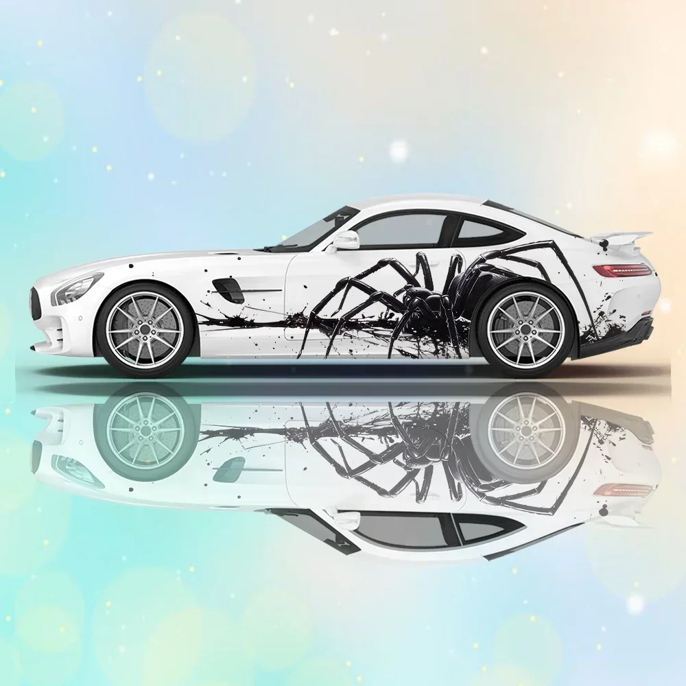 

Black Spider Splash Car Vinyl Wraps Decal Self-adhesive PVC Anti Scratch Sticker Suitable for Trucks SUV Decor Auto Accessories
