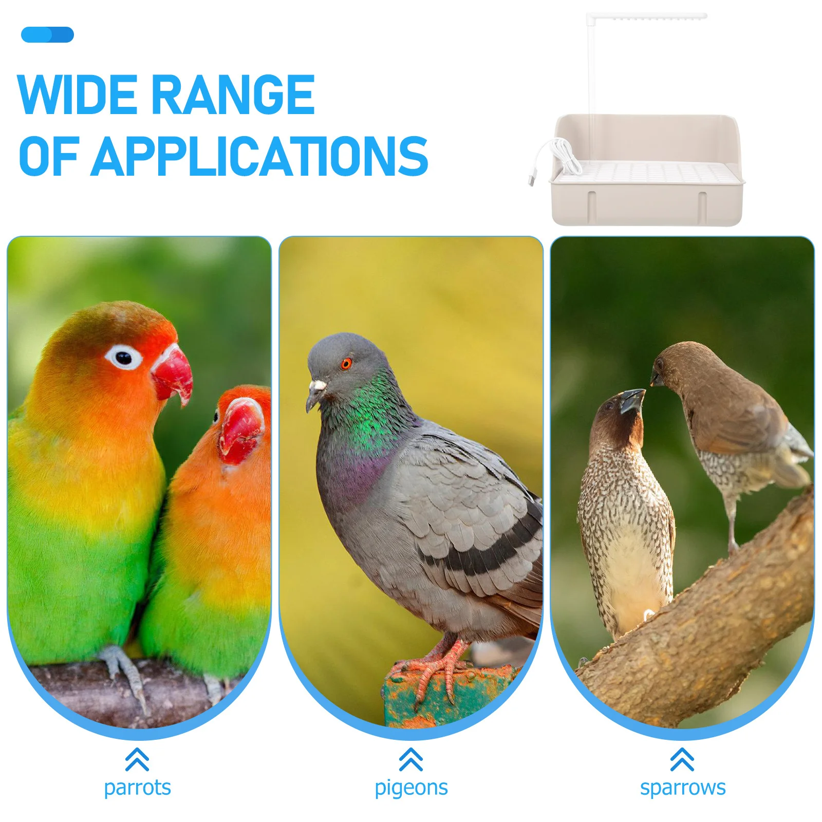 

Bird Automatic Bathtub Indoor Parrots Small Plastic Shower Garden Water Tub Circulating Bath Frequent Bird Bath Toy Pet Supplies