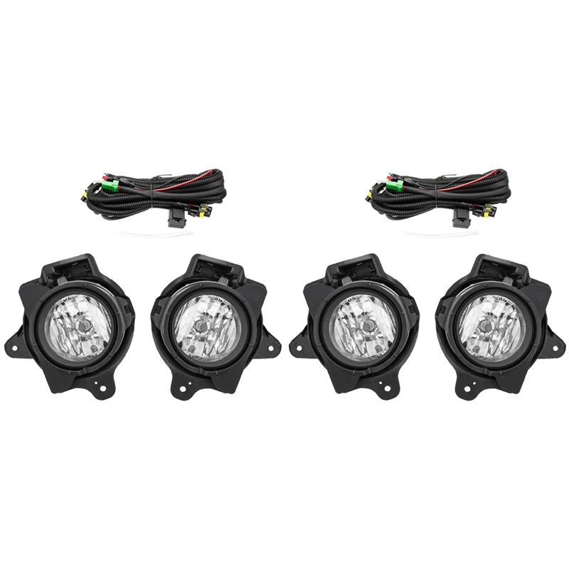 4X Car Fog Light Lamp Kit With Harness Relay Bulb Switch Styling For Toyota Hilux VIGO MK7 2012 2013 2014 2015 2016