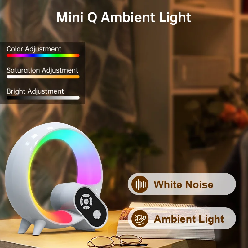 Multi-função Night Light para Quarto das Crianças, Mini Q Luz Ambiente, Decorativa Aniversário Gfit