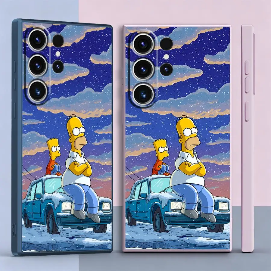 Case for Samsung Galaxy S26 S24 Ultra S25 Edge S20 FE S21 Plus S22 S23 Note 20 10 Ultra Phone Cover Homer Jay Bart S-Simpsons