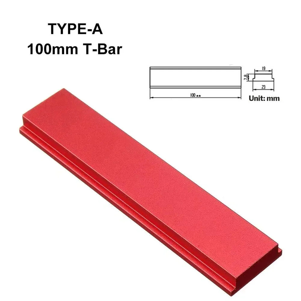 

Practical Useful High quality T-Bar Slider Red 23mm/0.9inch Width Miter Jig Miter saw T-track Woodworking Tool