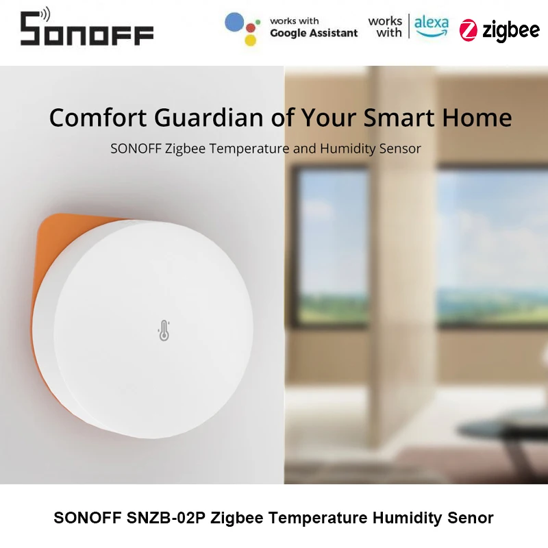 SONOFF SNZB-02P Zigbee Temperature Humidity Sensor High Accuracy Alert Smart Scene via eWeLink Work with Multiple Gateways