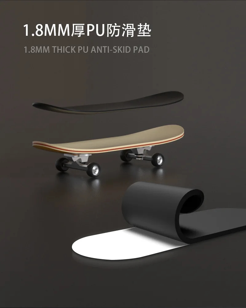 Nuovo Skateboard da Dito Professionale di Tendenza, Giocattolo Regalo per Ragazzi, Tavola a Doppia Curvatura con Cuscinetti