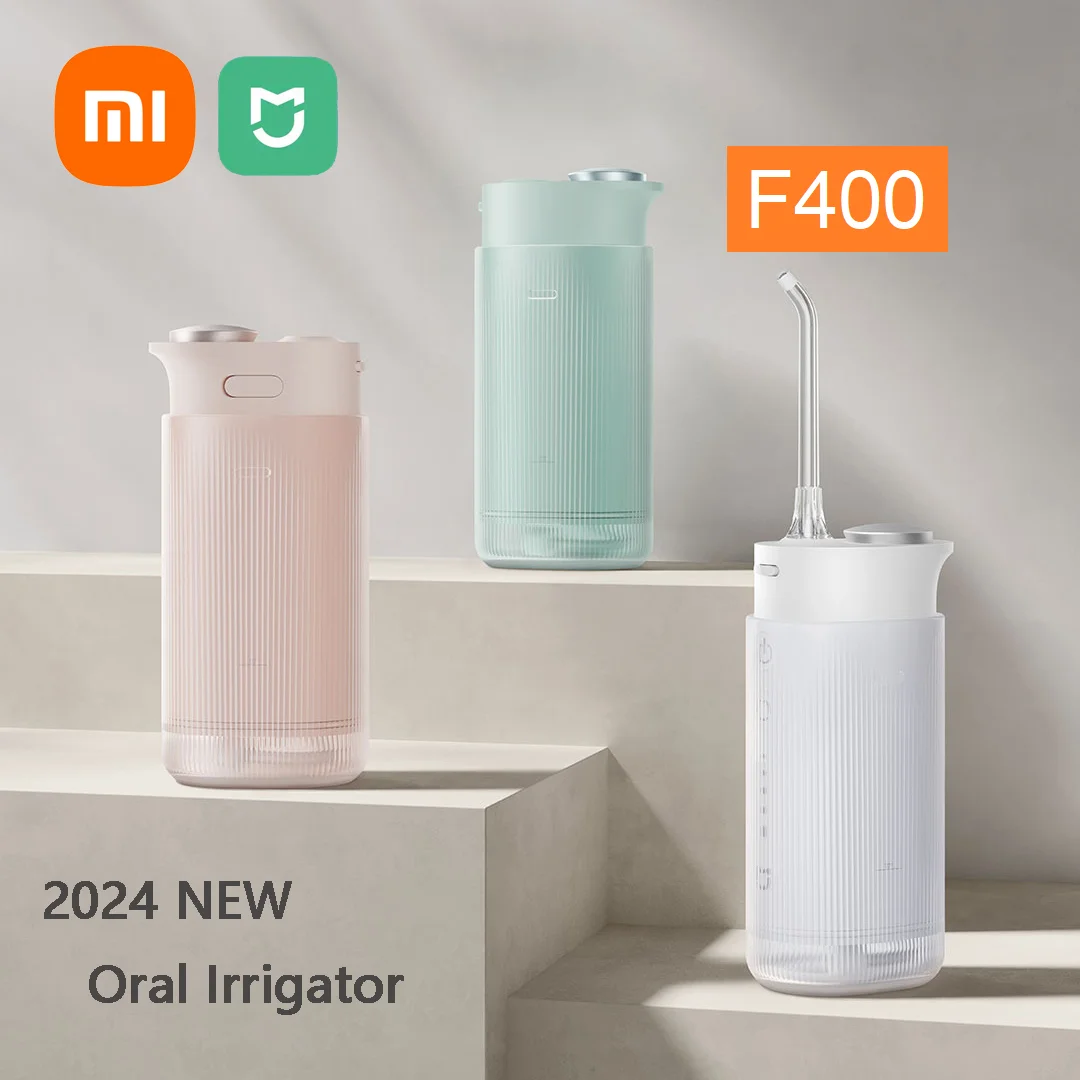 2024 NEW XIAOMI MIJIA Electric Oral Irrigator F400 Portable Water Flosser 200ML 4-Mode Teeth Whitening Cleaner Waterpulse