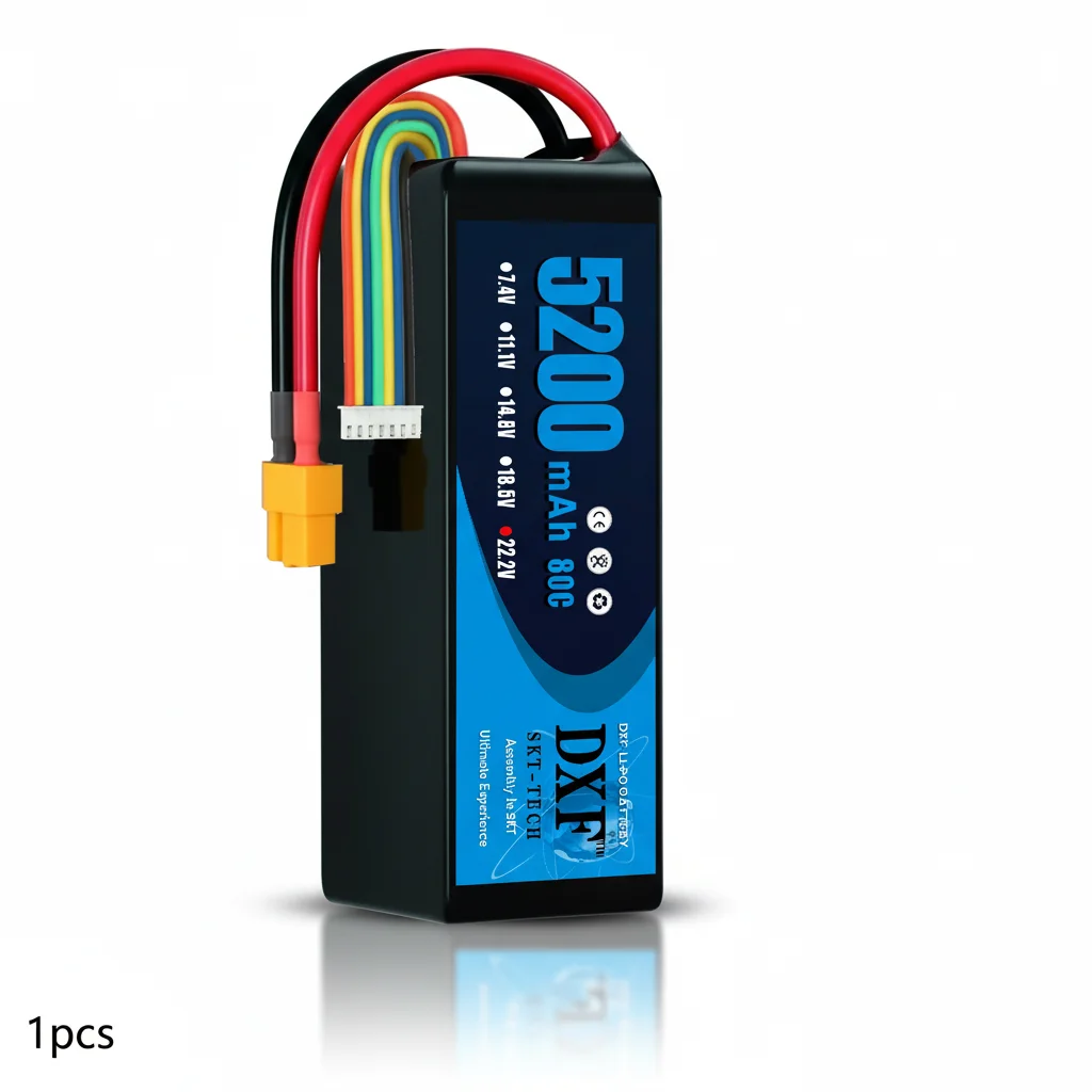 DXF Lipo Batterij 6S 22.2V 3500mAh 4200mAh 5200mAh 7000mAh 10000mAh 80C 100C voor RC Helicopter Drone UAV FPV Boot Tankwagen AUTO