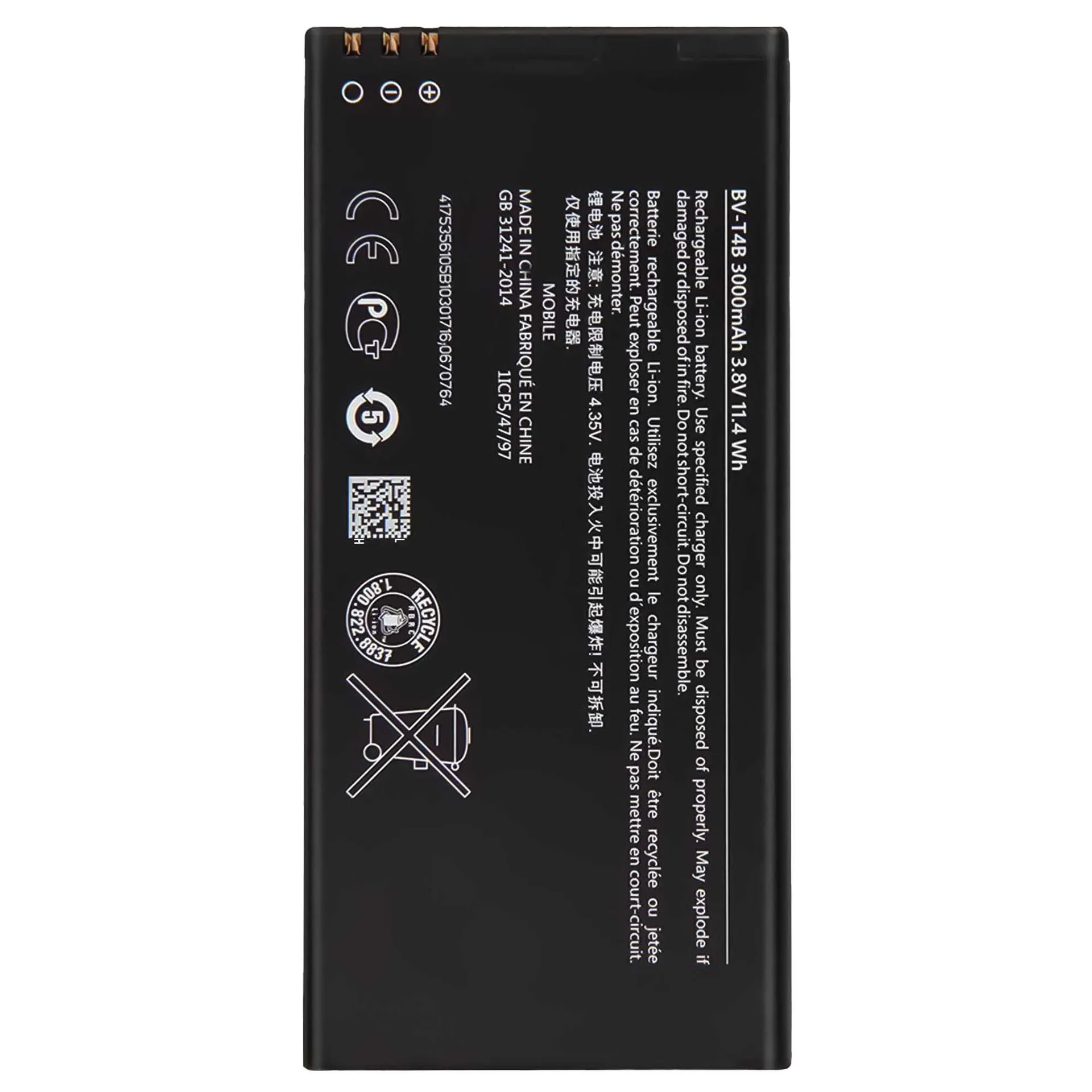 BV-T4B  Replacement Battery For Nokia Lumia 640 XL 3000mAh High Quality Mobile Phone Built-in Lithium Latest Batteries