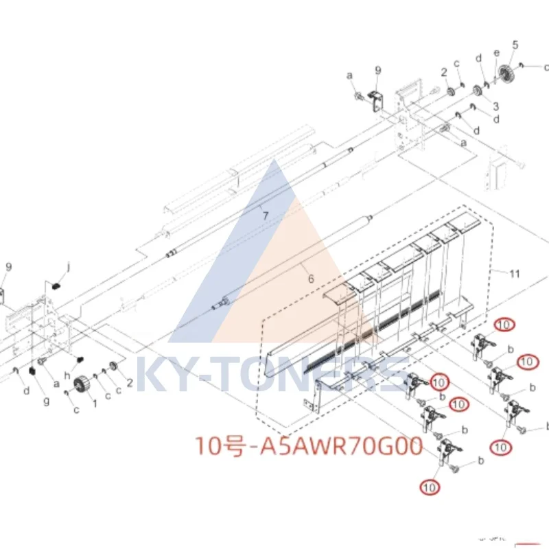 A5AWR70G00 A5AW-R70G-00 Fusing Claw Assy for Konica Minolta AccurioPress C6085 C6100 C1085 C1100 fuser separation claw unit