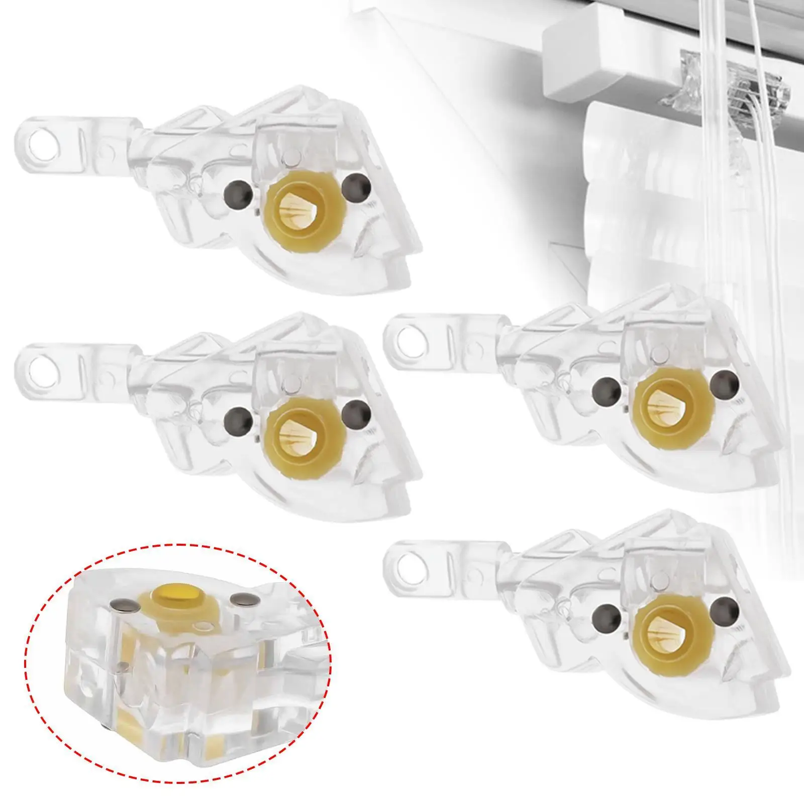 Blinds Controller for 25mm Venetian Blinds PP Clear Tilt Wand Tilter Fits 4mm D Rod Replacement Part for Adjustable Blinds Setup