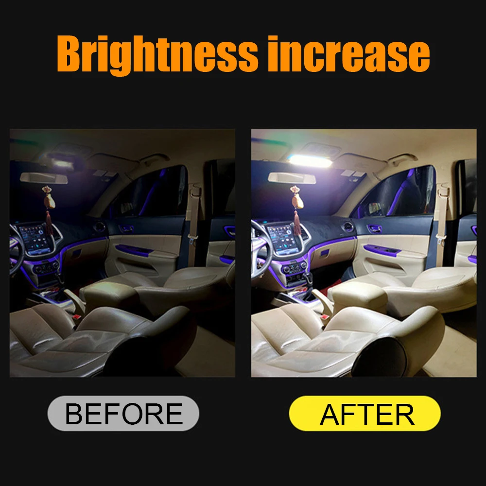 6000K Bright 24V 12V Car Interior Reading Lights Cabin Roof Dome Ceiling Lamp COB Bead Truck Caravan Auto Accessories Universal