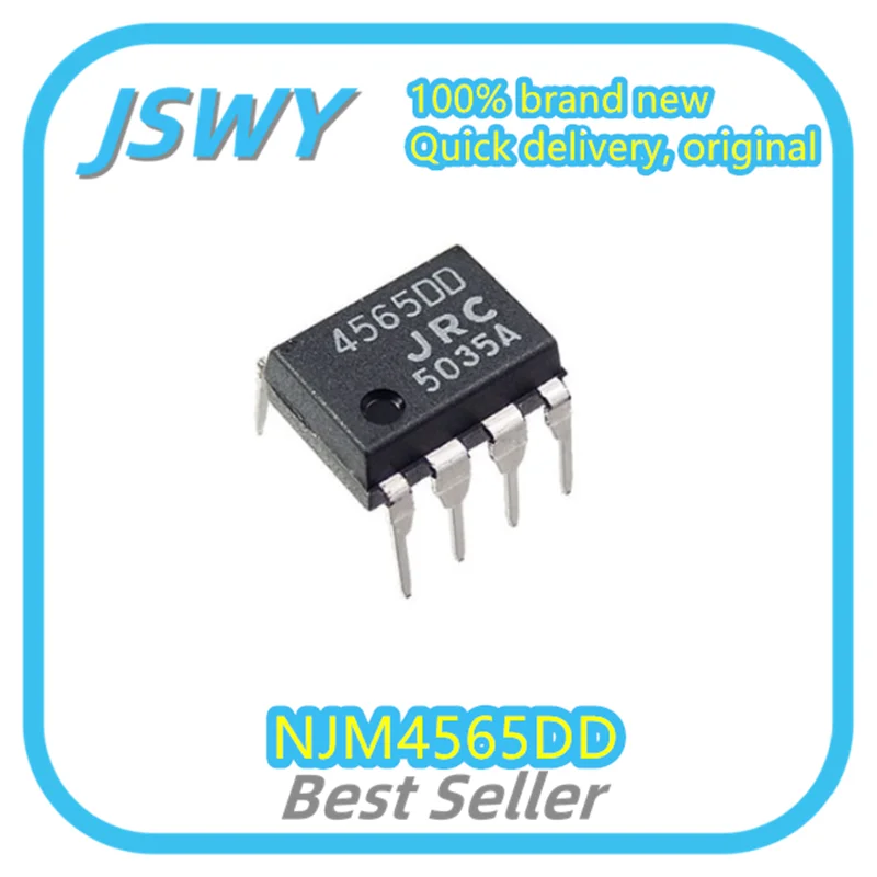 (10/100pcs) NJM4565DD NJM4565 Silkscreen 4565DD DIP-8 High Precision Dual Op Amp Chip Genuine Electronics Bestseller