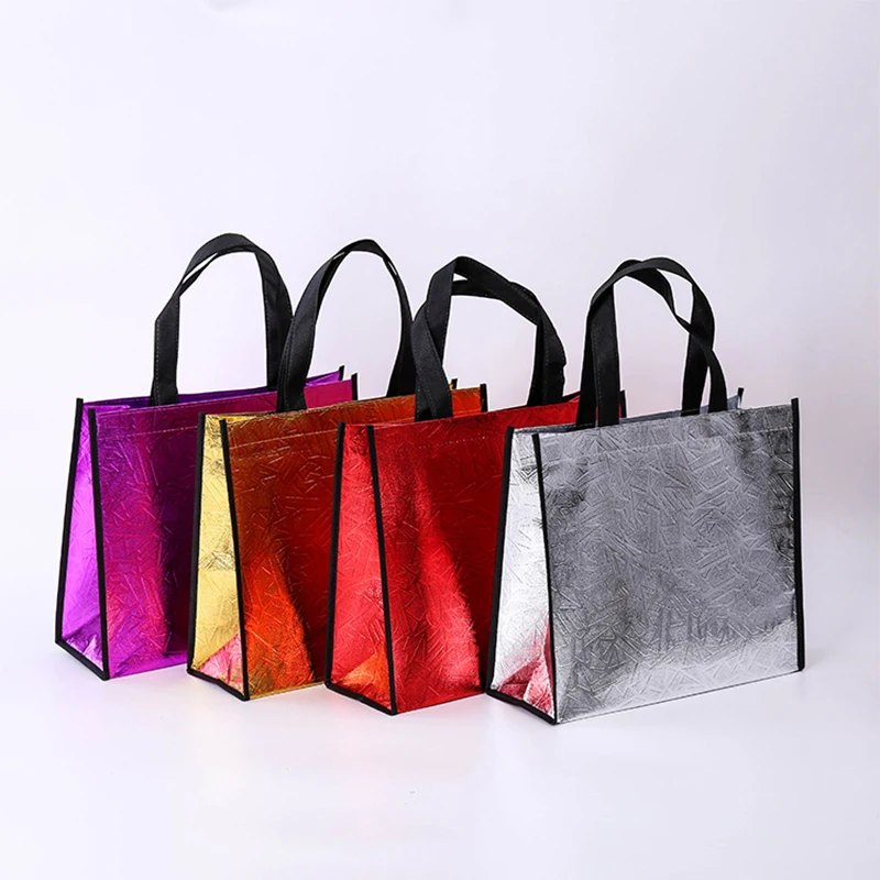 Large Capacity Women Shopping Bag Reusable Canvas Travel Storage Bags Laser Glitter Female Handbag Grocery Canvas Tote Eco Bag